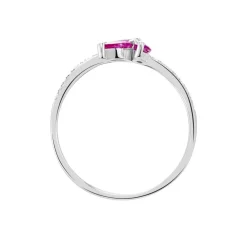 Bague Angie Or Blanc Rubis Et Diamant|Marc Orian Discount