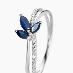 Bague Angie Or Blanc Saphir Diamant|Marc Orian