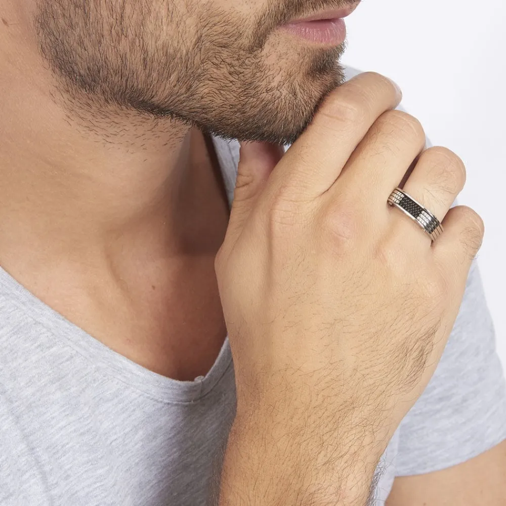 Bague Annastasia Acier Blanc|JOURDAN Online