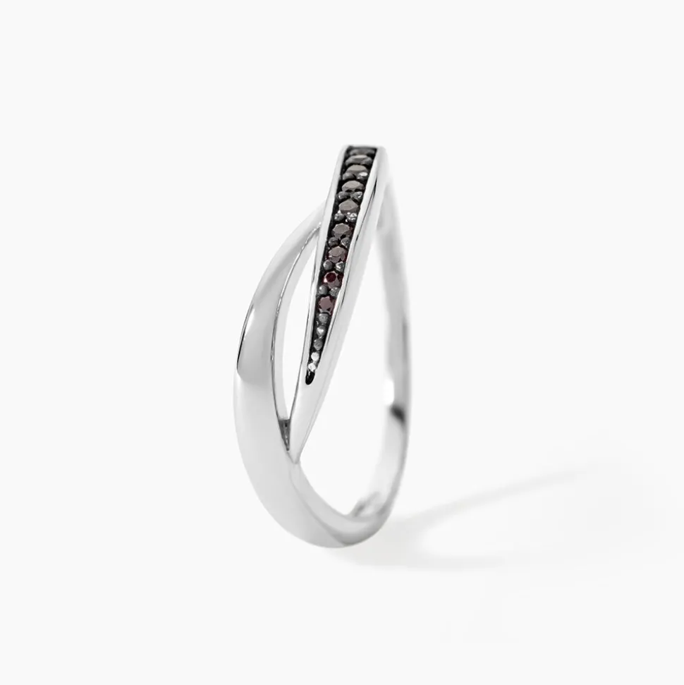 Bague Argent Blanc Afon Oxydes De Zirconium