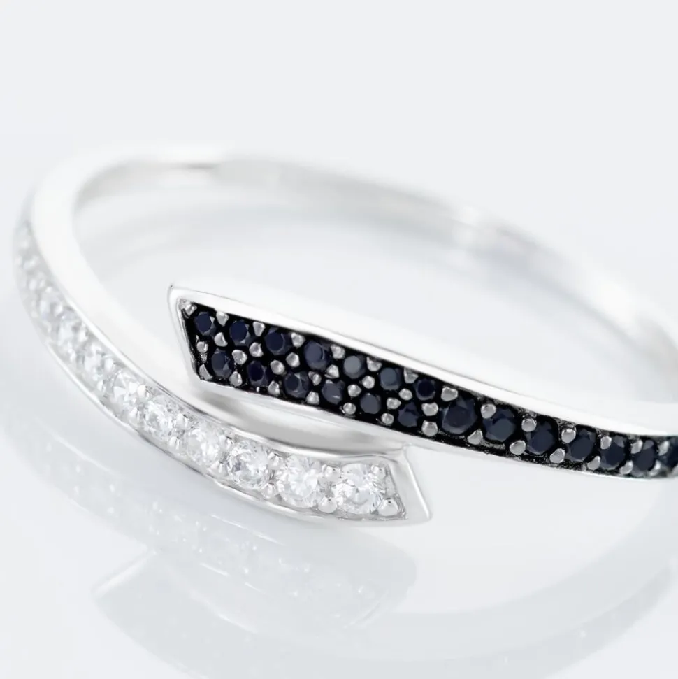 Bague Argent Blanc Agafya Oxydes De Zirconium