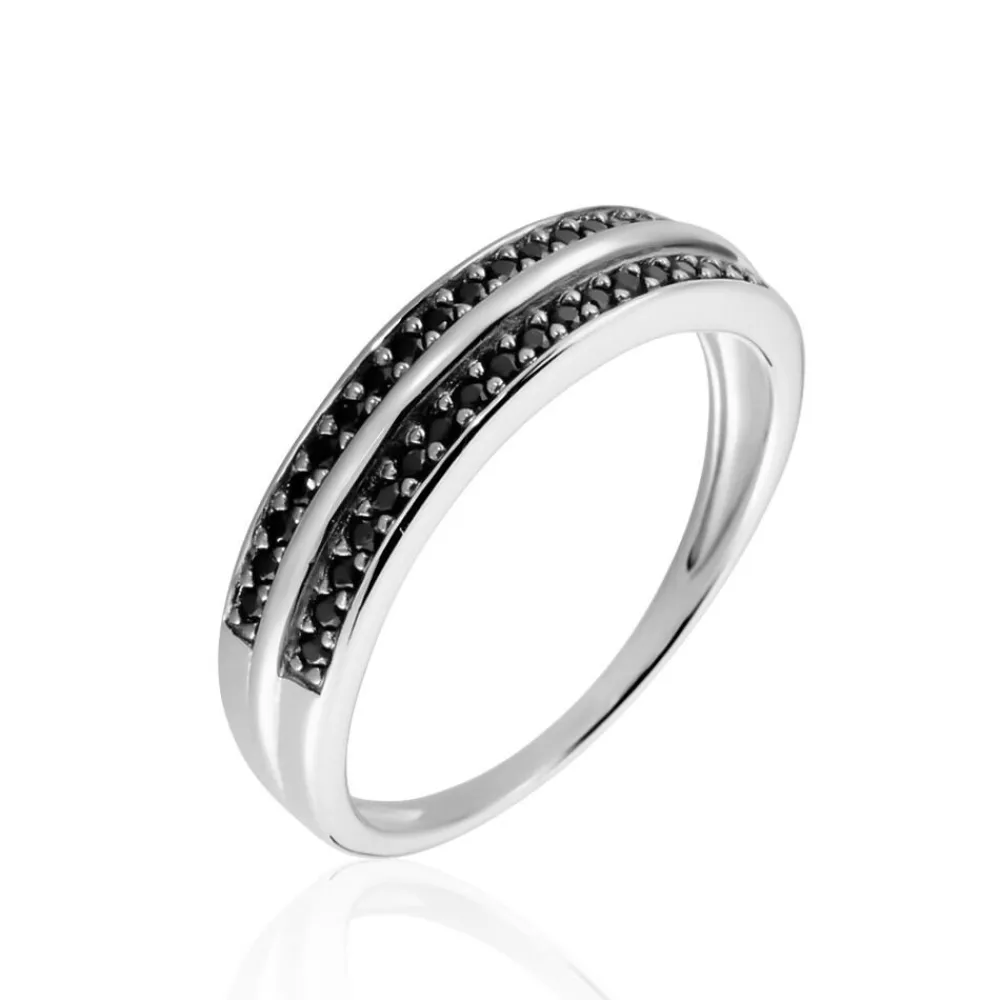 Bague Argent Blanc Agapios Oxydes De Zirconium|Marc Orian New