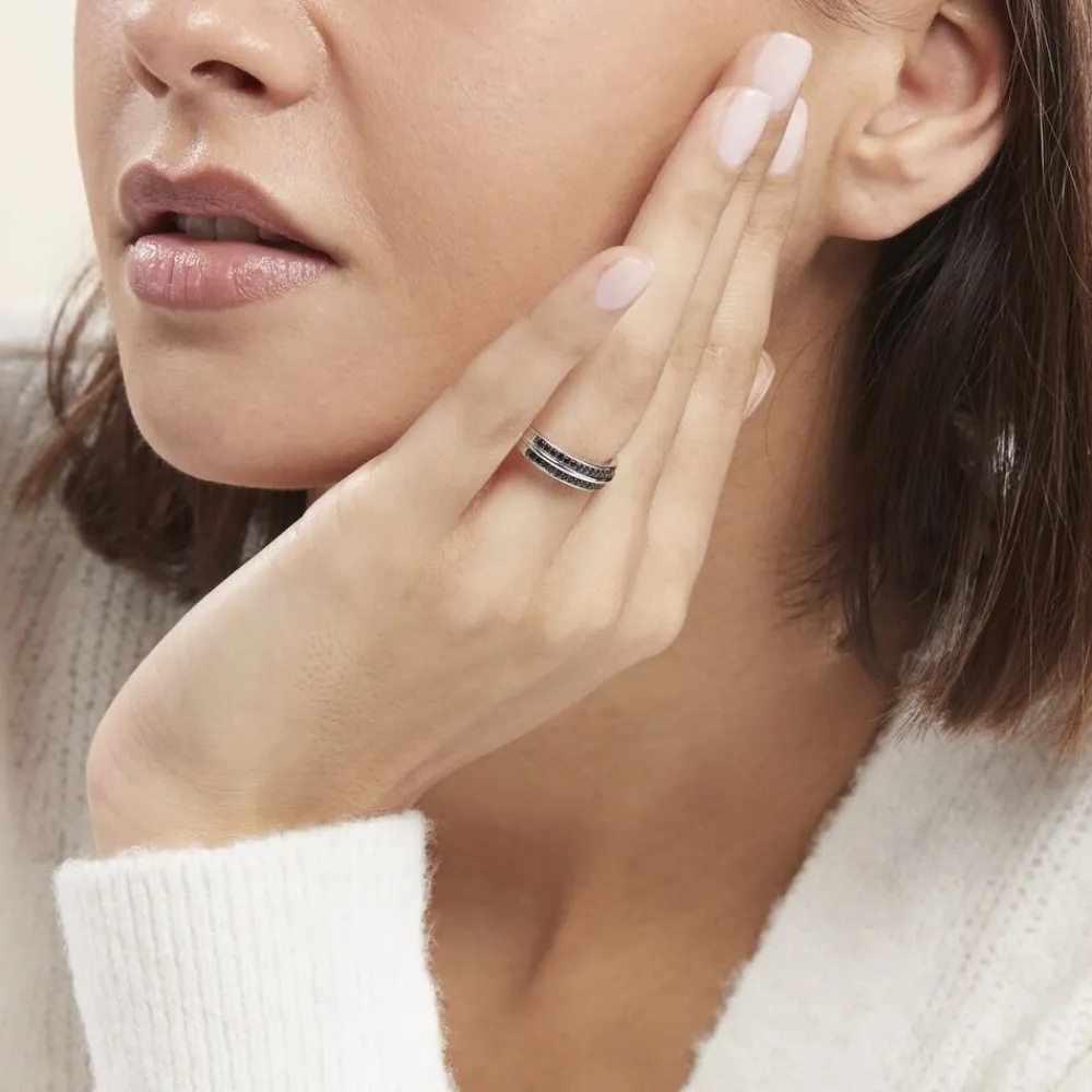 Bague Argent Blanc Agapios Oxydes De Zirconium|Marc Orian New
