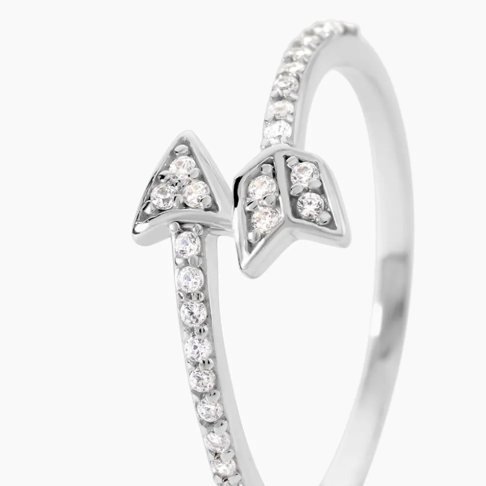 Bague Argent Blanc Caolan Oxydes De Zirconium