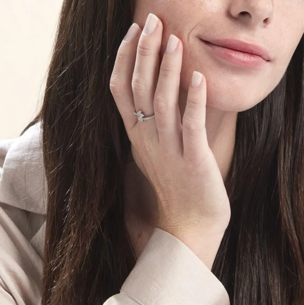 Bague Argent Blanc Caolan Oxydes De Zirconium
