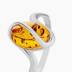 Bague Argent Blanc Leeloo Ambre|Marc Orian Sale