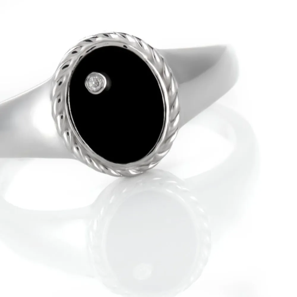 Bague Argent Blanc Lugus Email Et Oxyde De Zirconium|Marc Orian Clearance