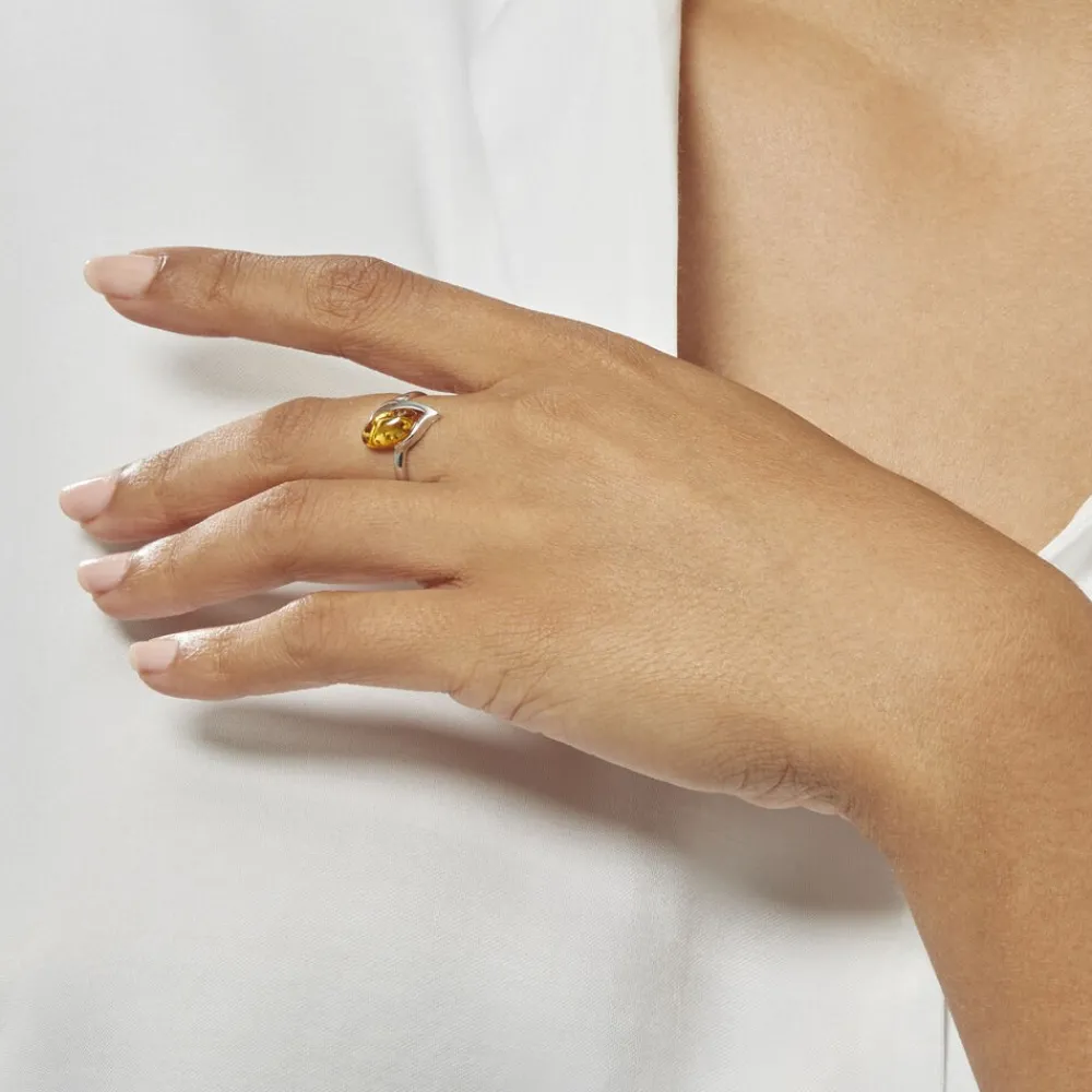 Bague Argent Blanc Nailla Ambre|Marc Orian Hot