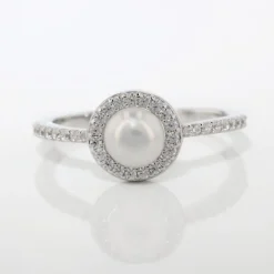 Bague Argent Blanc Suada Perle De Culture Oxyde De Zirconium|Marc Orian Hot