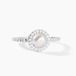 Bague Argent Blanc Suada Perle De Culture Oxyde De Zirconium|Marc Orian Hot