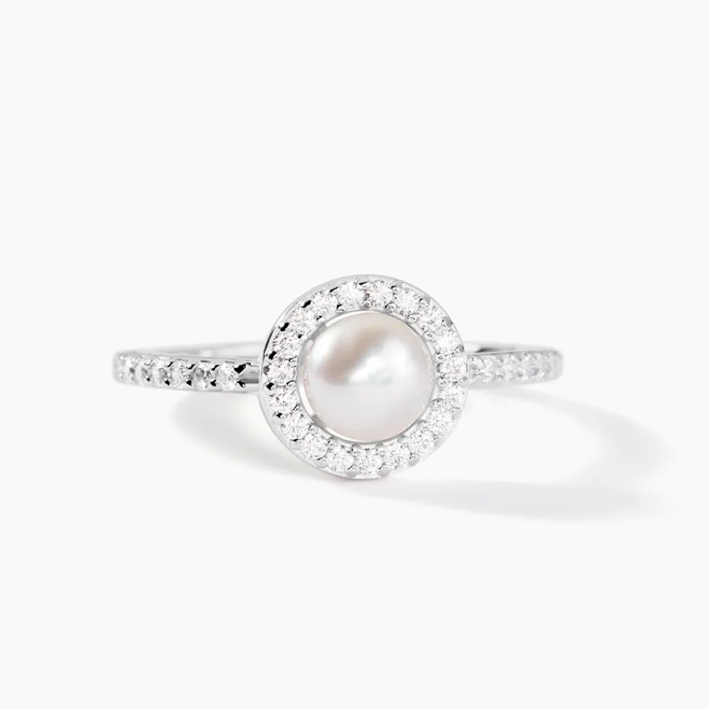Bague Argent Blanc Suada Perle De Culture Oxyde De Zirconium|Marc Orian Hot