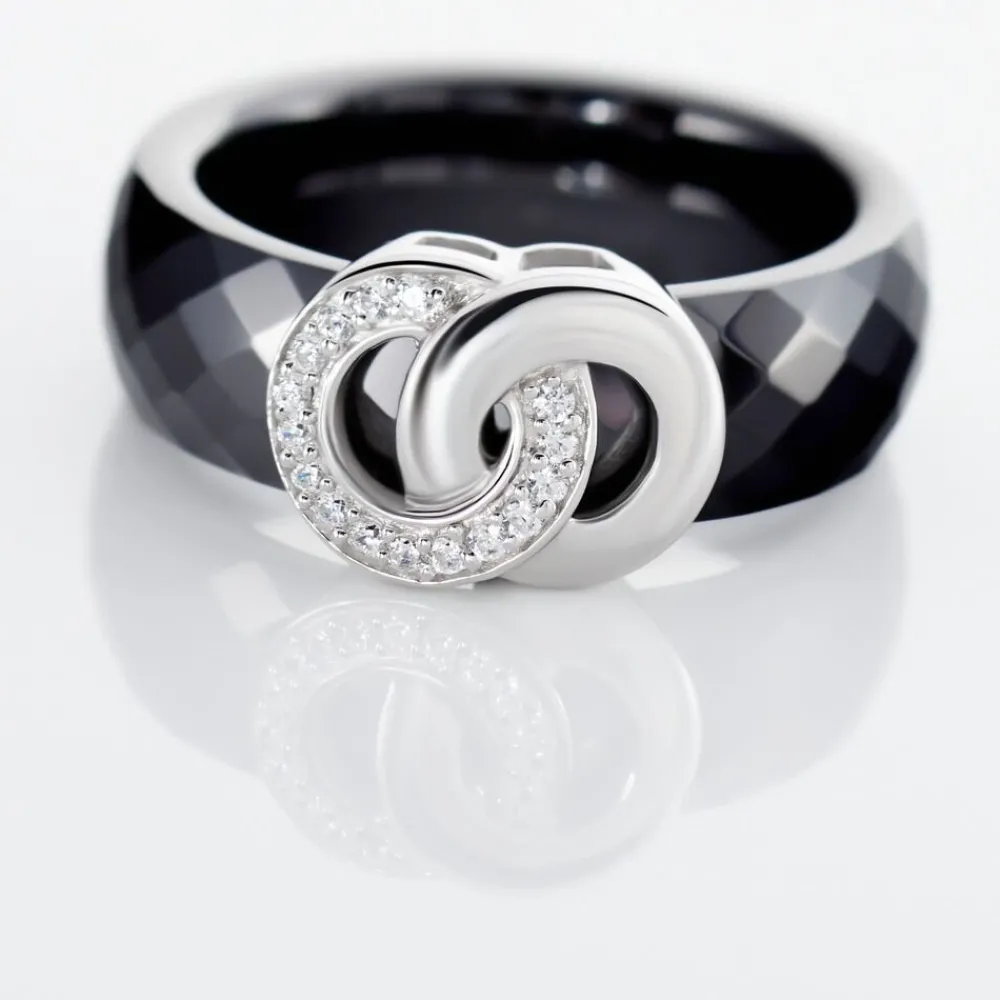 Bague Argent Blanc Valérie Oxyde De Zirconium Et Céramique|Marc Orian Hot
