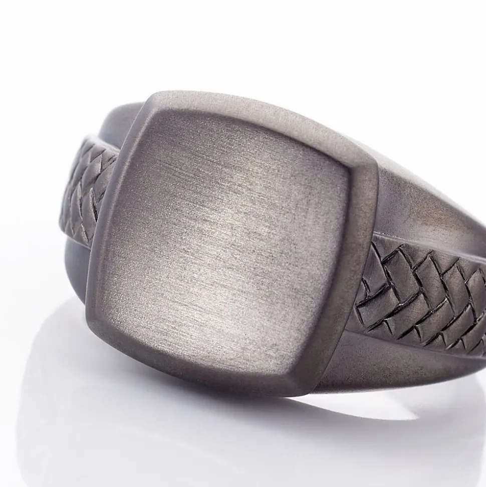 Bague Argent Noir