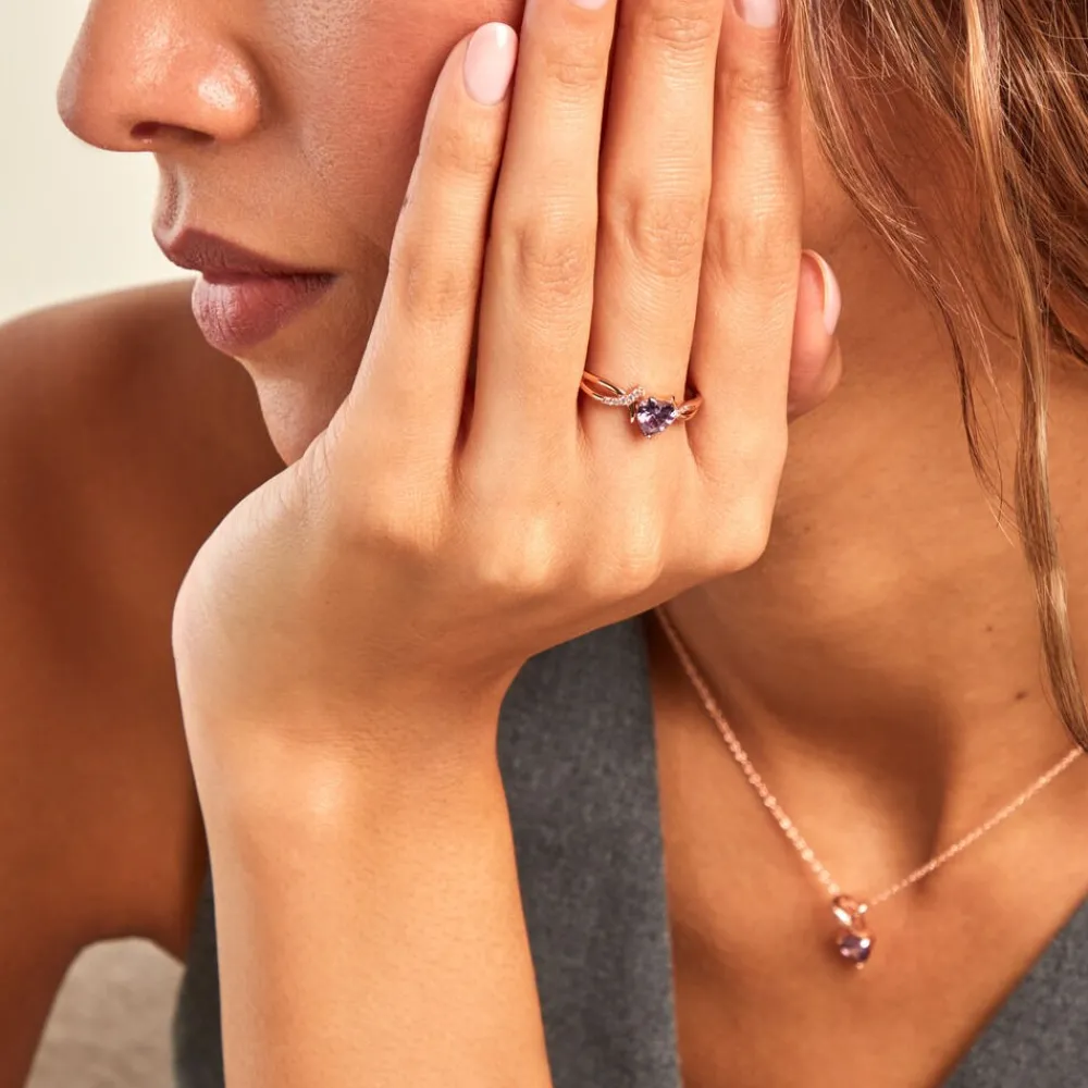 Bague Argent Rose Avalon Oxyde De Zirconium|Marc Orian Online