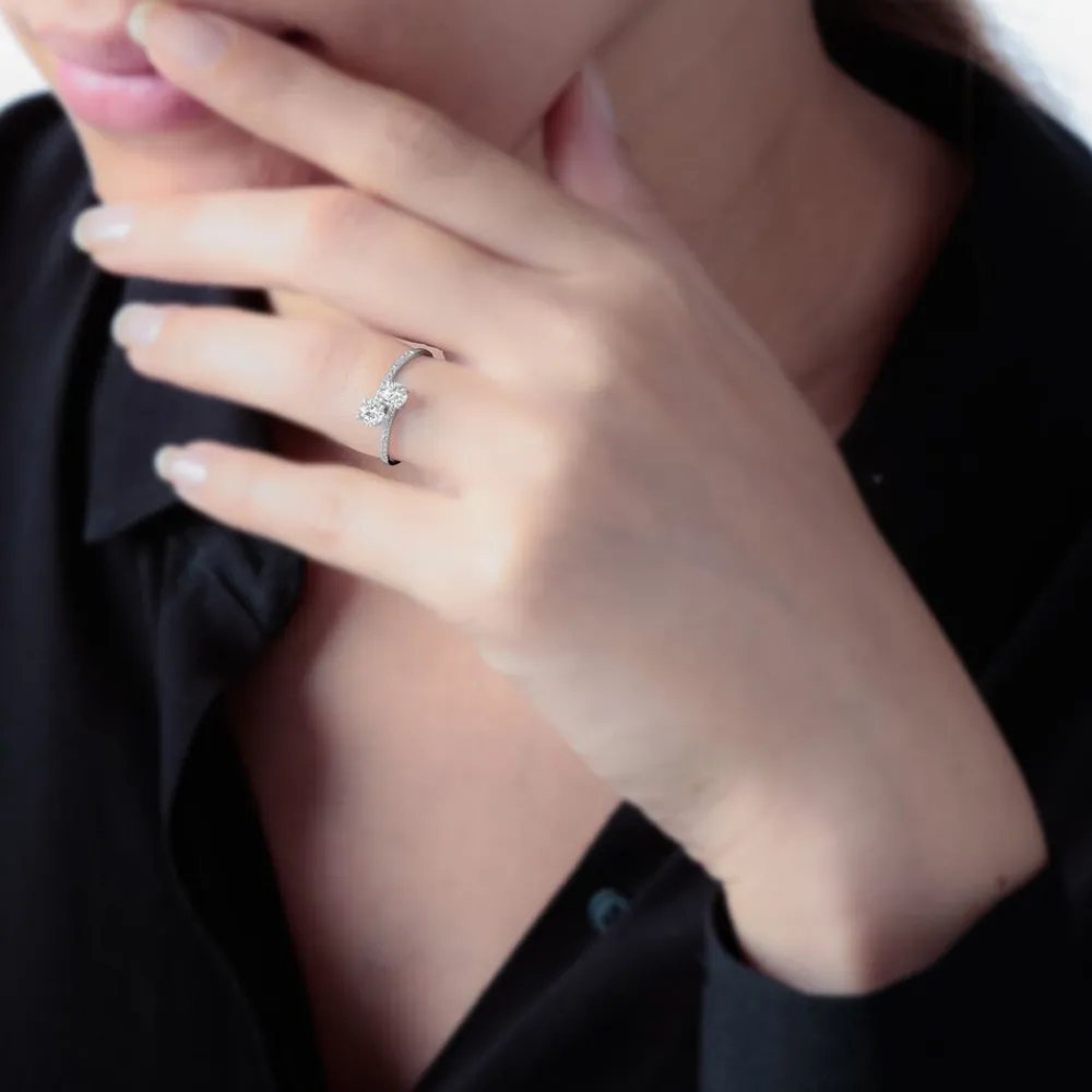 Bague Arista Or Blanc Oxyde De Zirconium|Marc Orian Hot