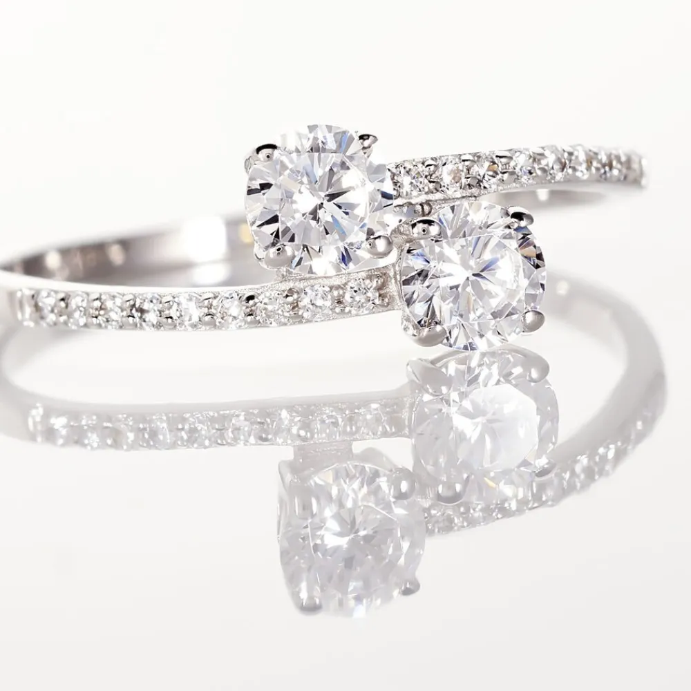 Bague Arista Or Blanc Oxyde De Zirconium|Marc Orian Hot