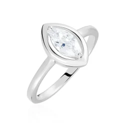 Bague Aron Argent Blanc Oxyde De Zirconium