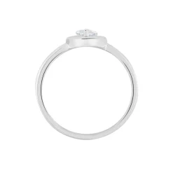 Bague Aron Argent Blanc Oxyde De Zirconium
