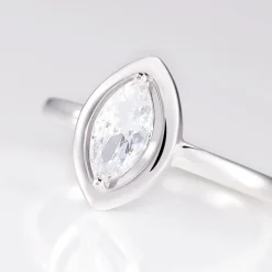 Bague Aron Argent Blanc Oxyde De Zirconium