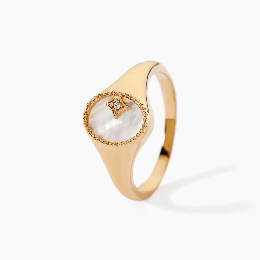 Bague Astria Plaqué Or Jaune Nacre|Marc Orian
