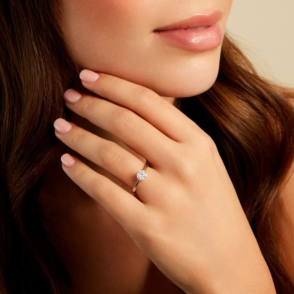 Bague Athena Platine Blanc Diamant|Marc Orian Outlet