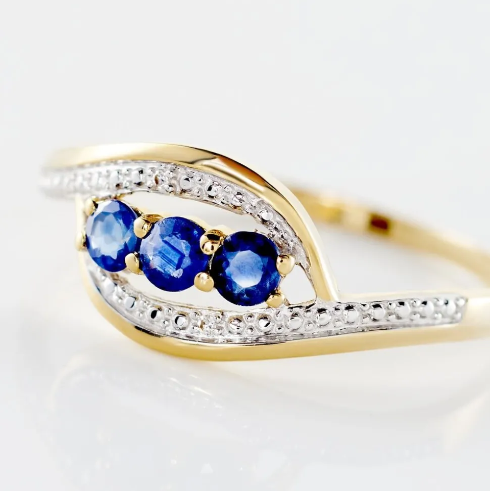 Bague Aurora Or Bicolore Saphir Et Diamant