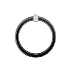 Bague Barette Bicolore Ceramique Argent Blanc Oxyde De Zirconium|Marc Orian Best