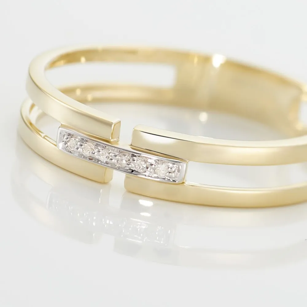 Bague Barrette Or Jaune Diamant|Marc Orian Clearance
