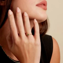 Bague Calliope Plaqué Or Doré Agate|Marc Orian Clearance