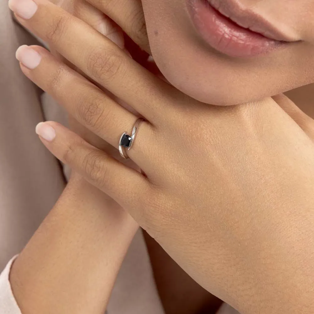 Bague Camilia Or Blanc Saphir|Marc Orian