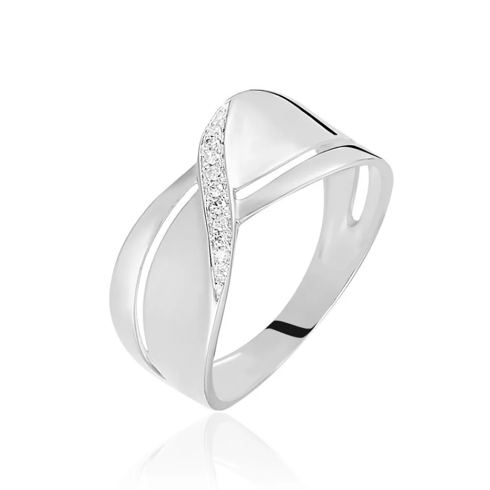 Bague Camomille Or Blanc Diamant|Marc Orian