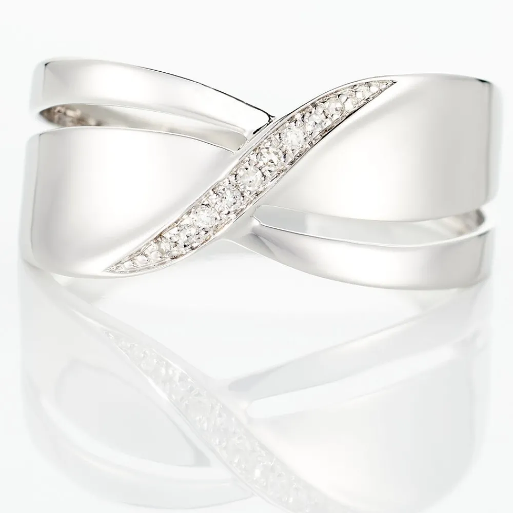 Bague Camomille Or Blanc Diamant|Marc Orian