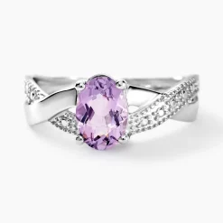 Bague Candice Or Blanc Amethyste|Marc Orian New