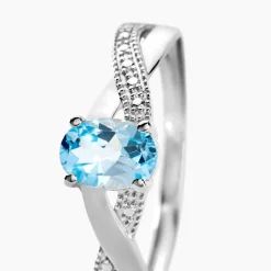 Bague Candice Or Blanc Topaze|Marc Orian