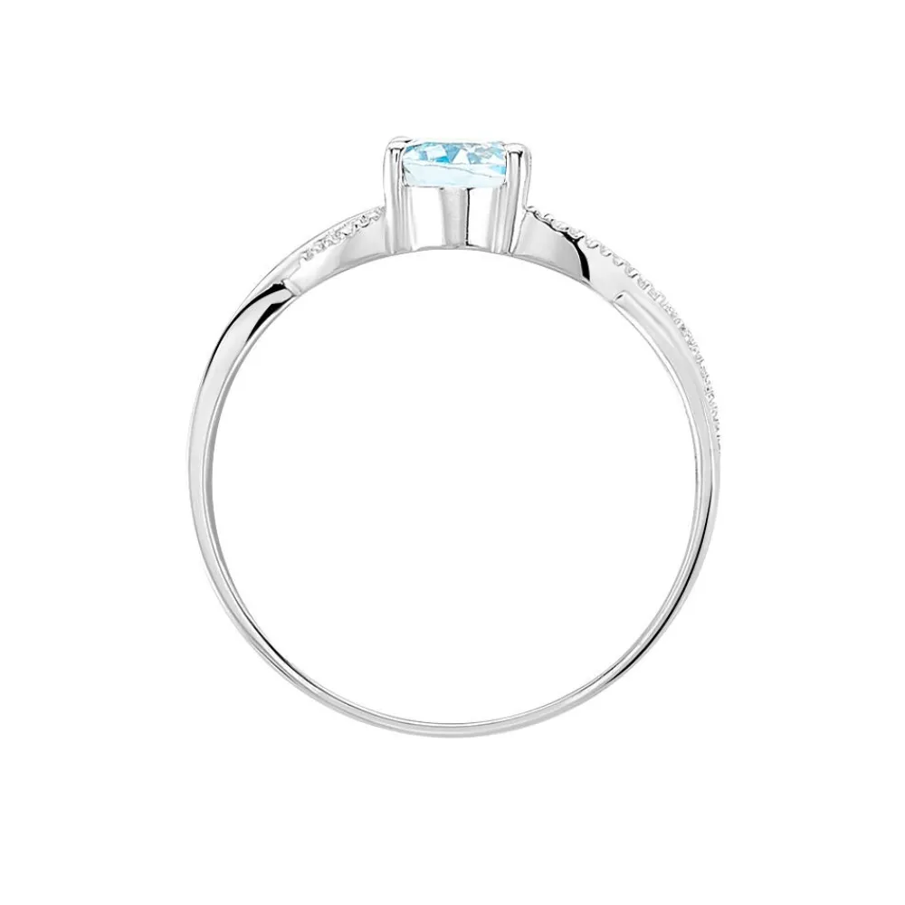 Bague Candice Or Blanc Topaze|Marc Orian