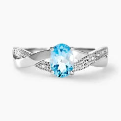 Bague Candice Or Blanc Topaze|Marc Orian