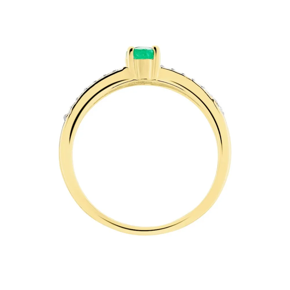 Bague Carlton Or Jaune Emeraude Diamant|Marc Orian Clearance