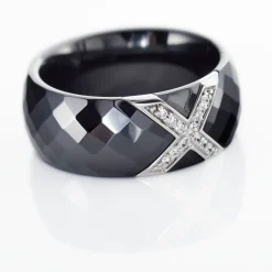 Bague Ceramique X Argent Blanc Oxyde De Zirconium Et Céramique|Marc Orian
