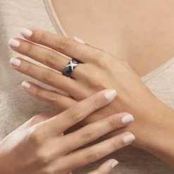 Bague Ceramique X Argent Blanc Oxyde De Zirconium Et Céramique|Marc Orian