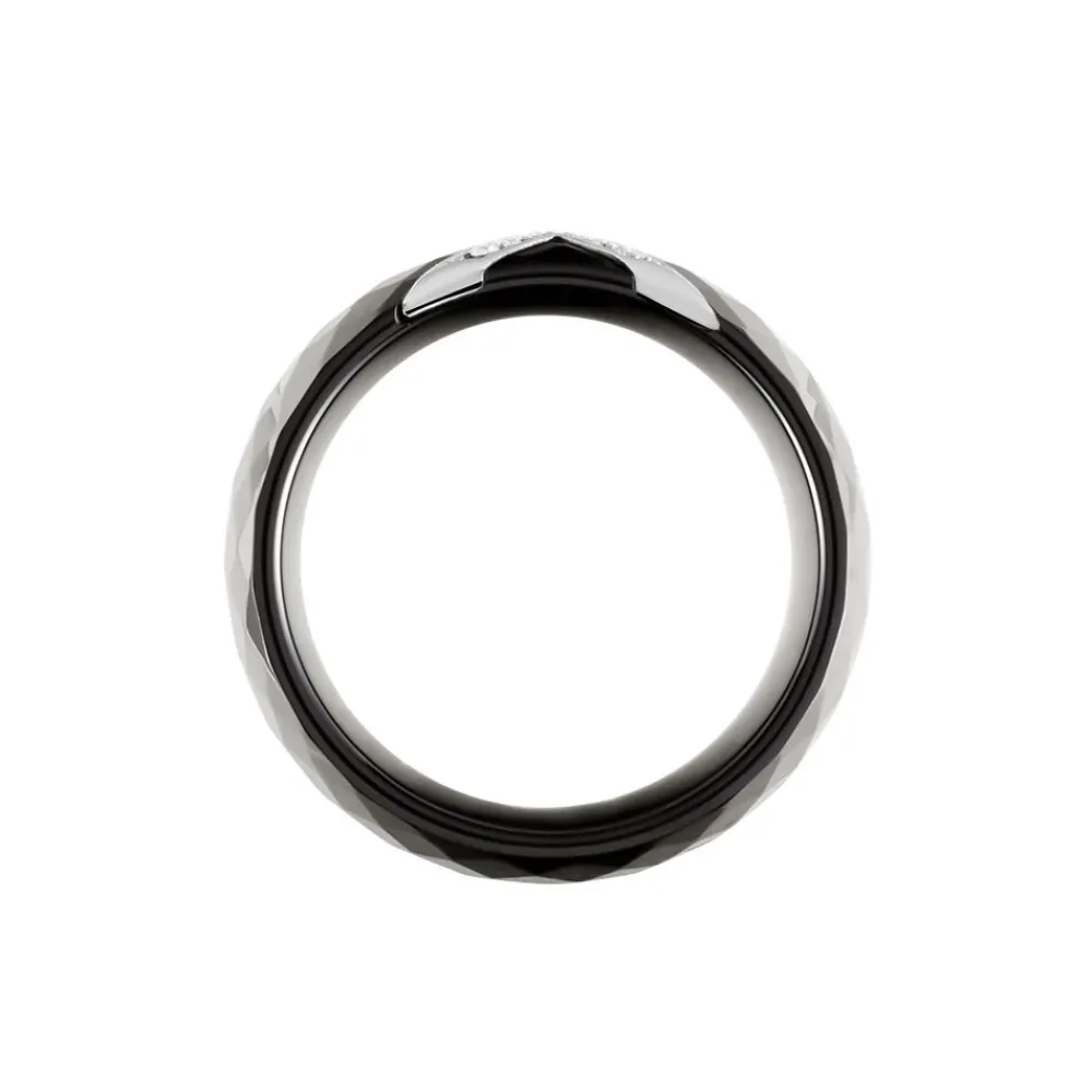 Bague Ceramique X Argent Blanc Oxyde De Zirconium Et Céramique|Marc Orian