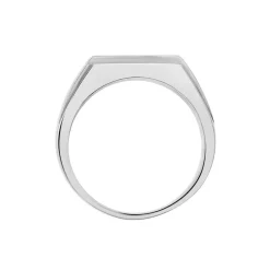 Bague Chevalière Acier Vieillit Teodor Oxydes De Zirconium|Marc Orian Hot