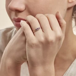 Bague Chloe Or Jaune Amethyste Et Oxyde De Zirconium|Marc Orian