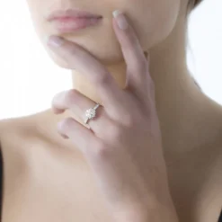 Bague Chou Or Blanc Diamant|Marc Orian Online