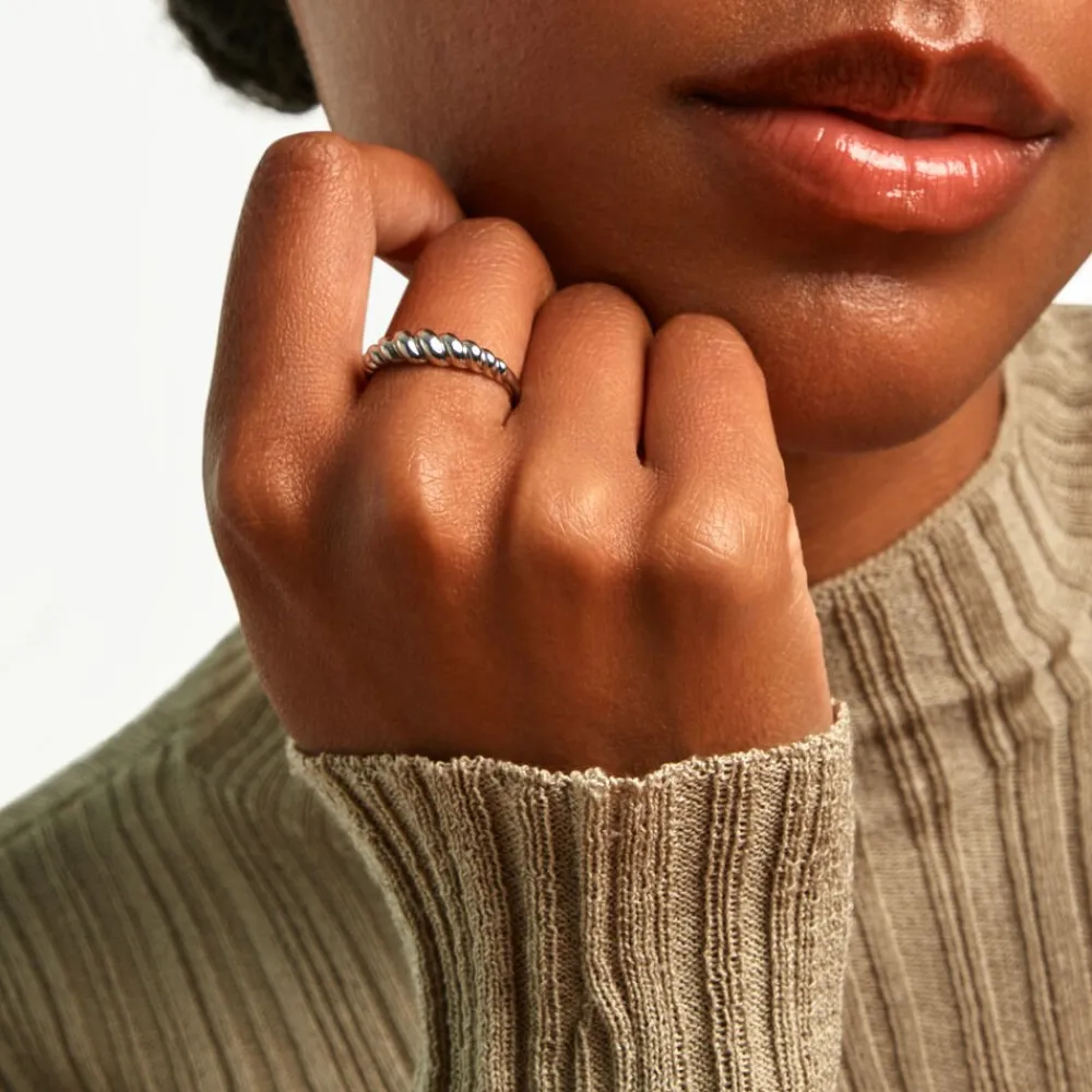 Bague Croissant Argent Blanc|Marc Orian Hot