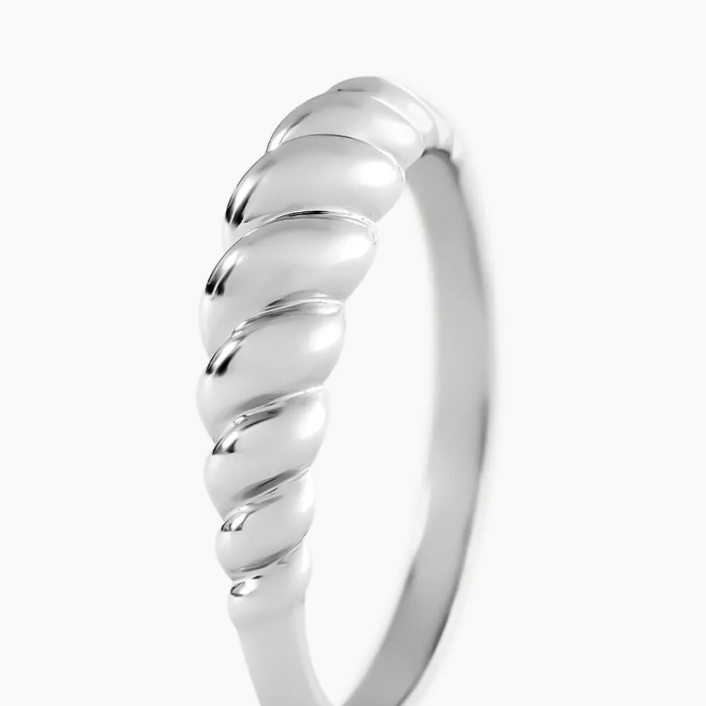 Bague Croissant Argent Blanc|Marc Orian Hot