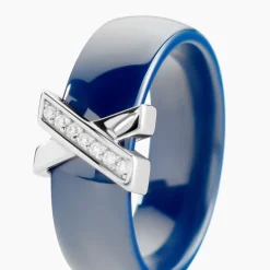 Bague Cronos Argent Blanc Céramique Oxyde|Marc Orian