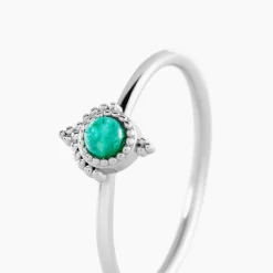 Bague Cyprien Argent Blanc Amazonite|Marc Orian