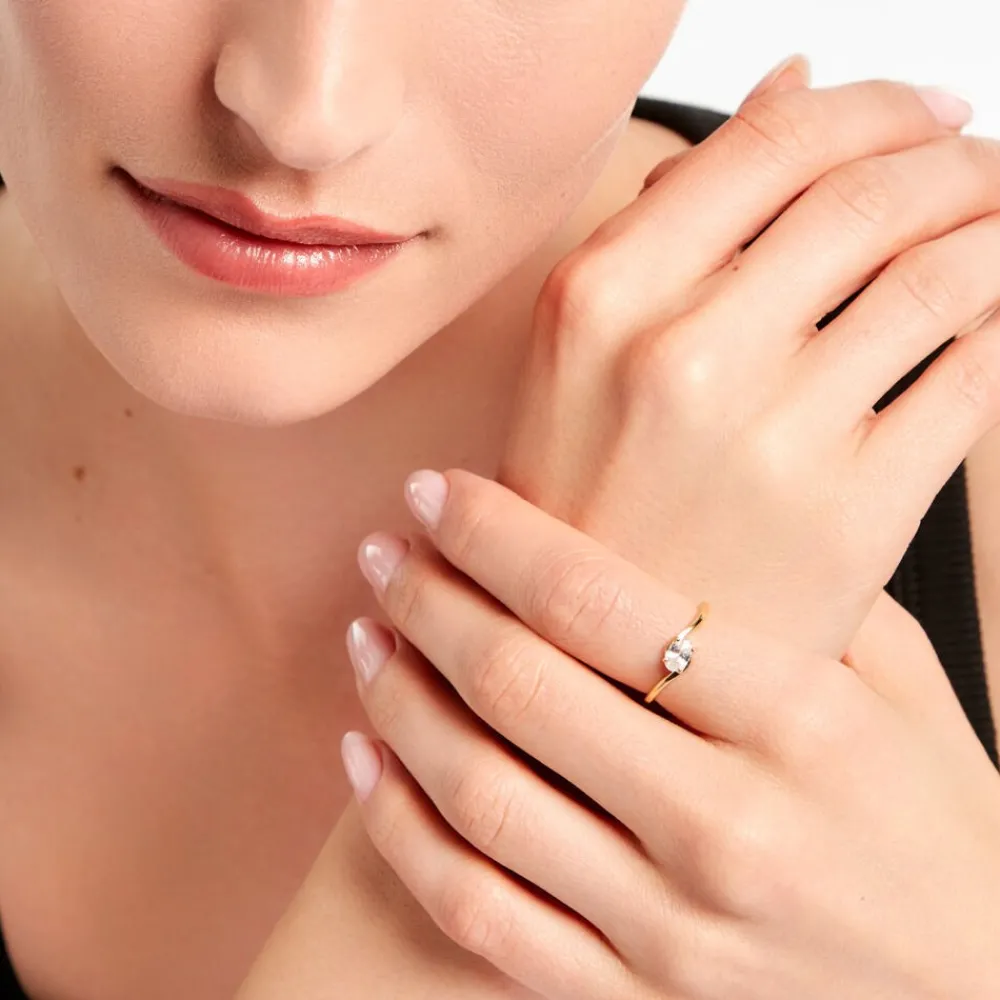 Bague Diandra Plaqué Or Jaune Oxyde De Zirconium|Marc Orian Sale