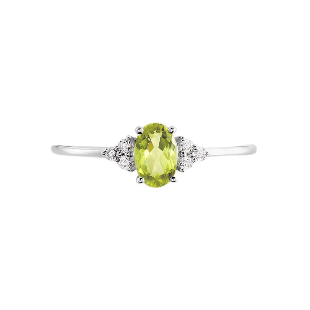 Bague Diapre Or Blanc Péridot Oxyde De Zirconium|Marc Orian Sale