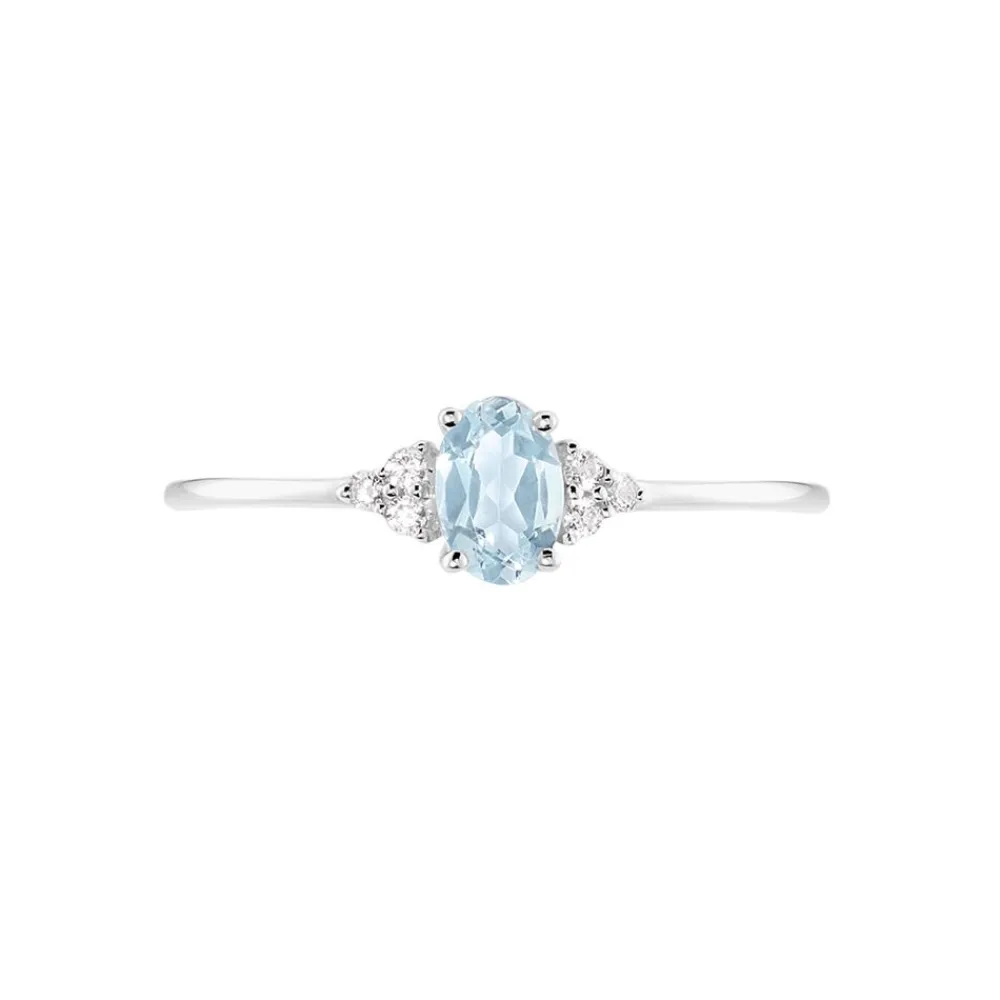 Bague Diapre Or Blanc Topaze Oxyde De Zirconium|Marc Orian Online